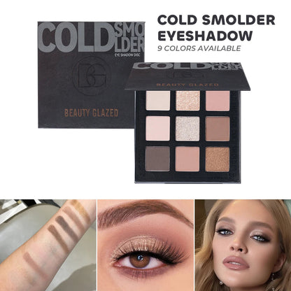 Beauty Glazed 9 Colors Eye Shadow Disc Makeup Palette Matte Shimmer Eye Pigmented Powder Make Up New Warm Earth Color Eyeshadow Good Vibrations