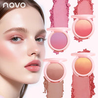 Vibrant Blush Palette, Multi-Color Gradient Design, Lightweight & Blendable Color, Face Cosmetics, With Easy-To-Use Mirror Good Vibrations