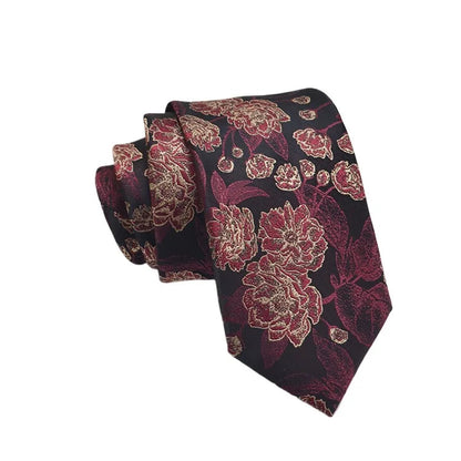 35 Styles Men's Silk Ties Jacquard Dot Floral 8cm Necktie Accessories Daily Wear Shirt Suit Cravat Wedding Party Gifts Neck Tie Good Vibrations