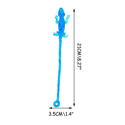 1-10X Colorful Lizard Retractable Sticky Gadget Toys For Kids Birthday Party Favors Pinata Fillers Halloween Gift Pinata Filler Good Vibrations