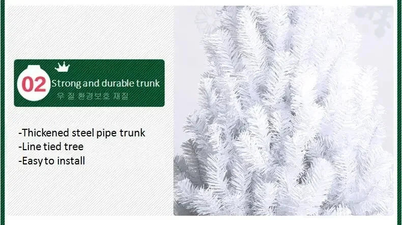 Artificial Christmas Tree PVC Encrypted White Christmas Tree 90cm-210cm Christmas  Party Atmosphere Home Decoration Supplies Good Vibrations