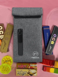 FIREDOG Smoking Smell Proof Pouch with Zipper Carbon Lined PU Leather Herb Bag GOOD Vibrations Adult Super Store