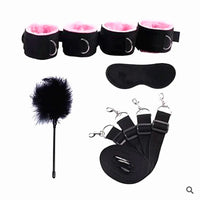 BDSM Restraint Adult Sex toys Leather Plush 5 Piece Sets Couples Training Bondage Sexual Products Sexual Games Auxiliary Supply GOOD Vibrations