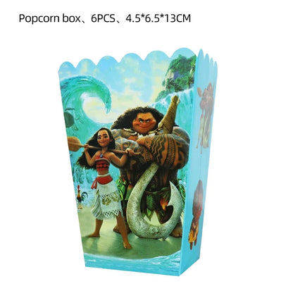 New MINISO Moana Theme Children Birthday Party Disposable Tableware Cup Plate Flag Kids Girls Wedding Party Decoration Supplies Good Vibrations