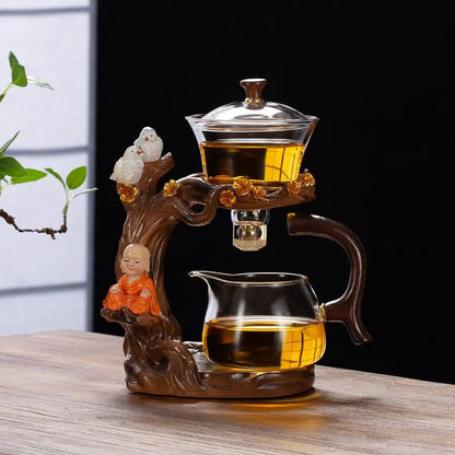 Creative Magnetic Absorption Gongfu Tea Cups Office Home Visiting Set Home Office Use Glass Tea Set Good Vibrations