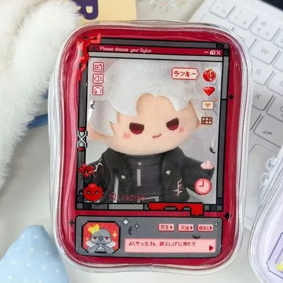 New Fun Creative Prison-themed Itabag Transparent Case For 13cm Doll Portable Clear Keychain Gift Box Collectibles Storage Pouch Good Vibrations