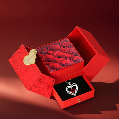 Elegant Rose Jewelry Gift Set with Necklace - Valentine's/Xmas/Mother's Day Present for Her - Perfect for Wife, Daughter, Girlfr Good Vibrations