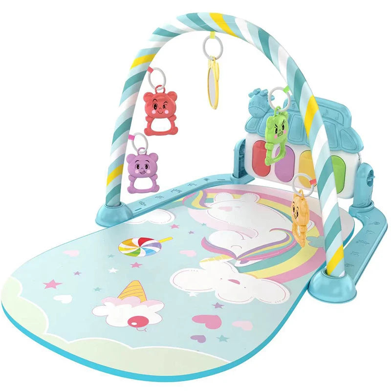 Baby fitness stand toy, newborn baby music, pedal piano, crawling mat, baby toy Good Vibrations