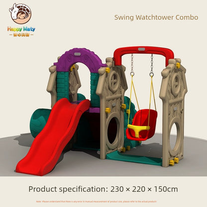 Kindergarten Outdoor Multi-Functional Game House Small House Children Play House Slide Combination Mushroom House Amusement Park Good Vibrations