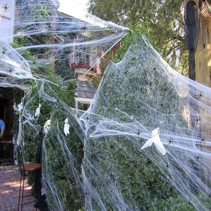 Halloween Decoration Party Accessories Decorations for Events Scream Festa Spider Web Black Outdoor Props Haunted House Spider Good Vibrations