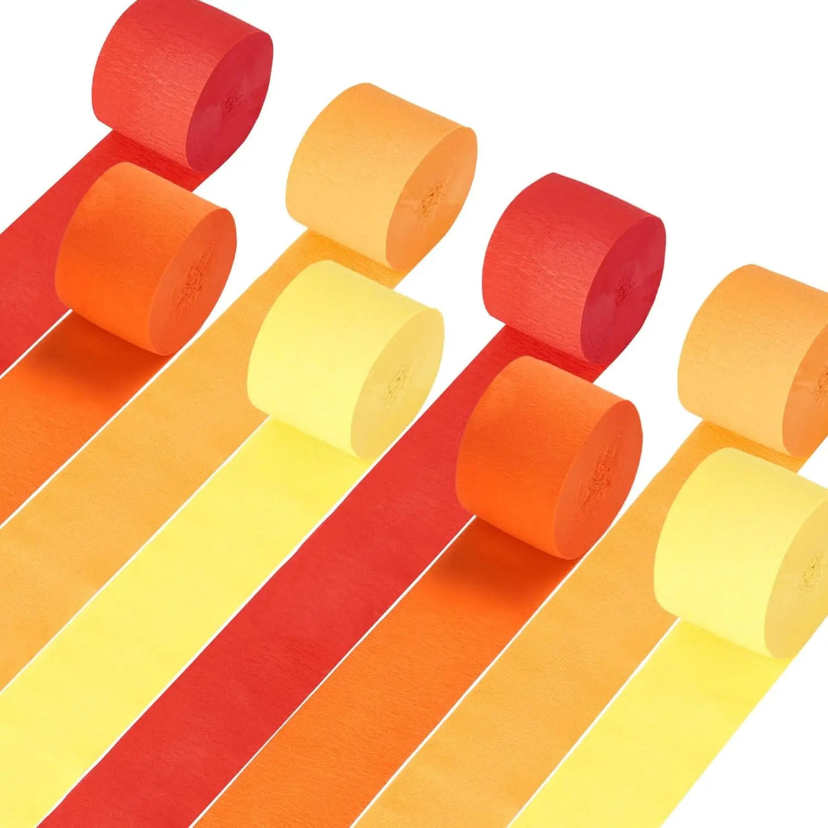 Eco Friendly Orange Streamers Party Decor 4 Rolls Orange Crepe Paper Streamer for Birthday Party Streamers for Backdrop Good Vibrations