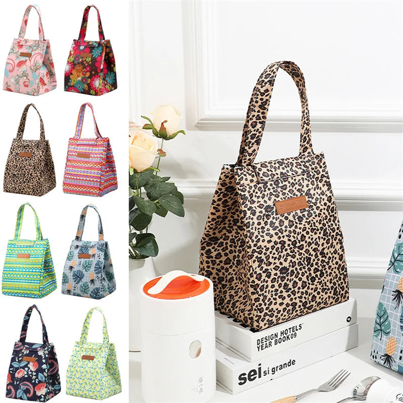 Fashion Insulated Lunch Bags For Men Women Breakfast Box Organizer Waterproof Camping Food Drink Cooler Bag Picnic Travel Good Vibrations