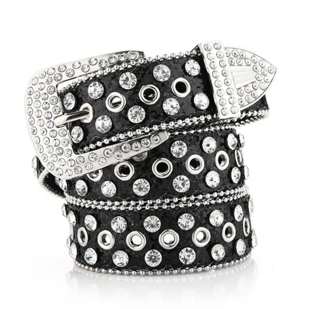 Women's Rhinestone Hollow Belt Women's Pin Buckle Studded Belt For Women Wedding Party Belt Valentines Gifts For Her Good Vibrations