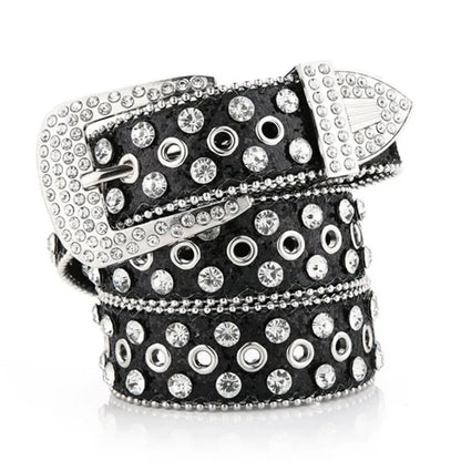 Women's Rhinestone Hollow Belt Women's Pin Buckle Studded Belt For Women Wedding Party Belt Valentines Gifts For Her Good Vibrations