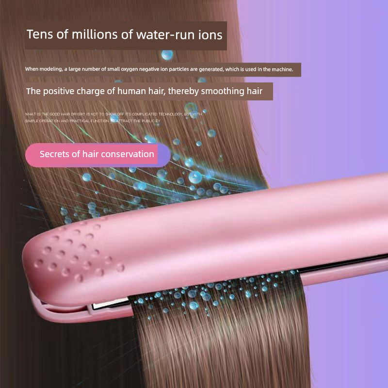110V Electric Hair Straightener Straight Hair Hair Curler Dual-Use Anion Hair Straighter Small Hair Straightening Tool Bang Clip Ironing Board Good Vibrations