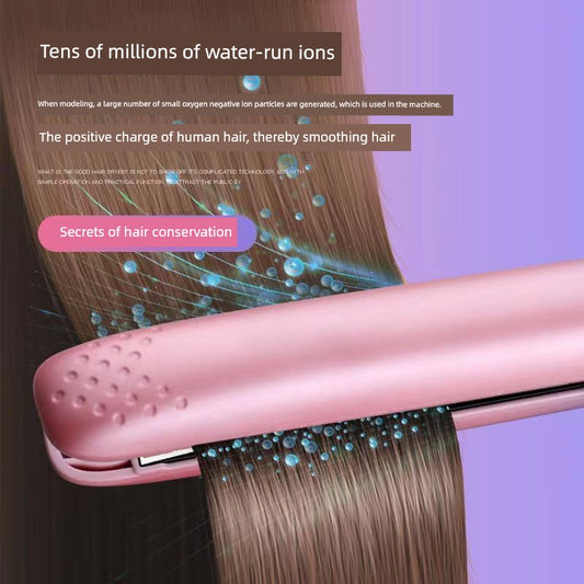 110V Electric Hair Straightener Straight Hair Hair Curler Dual-Use Anion Hair Straighter Small Hair Straightening Tool Bang Clip Ironing Board Good Vibrations