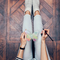 12 sets Pink Purple Butterfly Invitation Card Envelope Butterfly Stickers Girls Birthday Party Decors Baby Shower Wedding Supply Good Vibrations