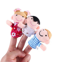 Toy Parent-child toys Boys Girls Toys Cartoon Doll Cloth Doll Toys Hand Puppet Plush Toys Finger Doll Family Finger Puppets Set Good Vibrations