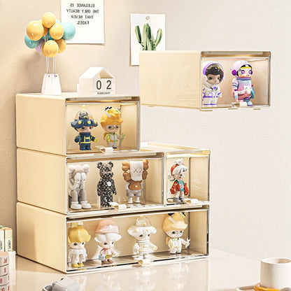 Storage Box with Drawers – Desktop Organizer, Display Case for Collectibles, Office Storage ContainerCustomizable Combination Good Vibrations