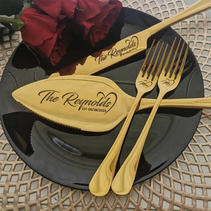 Personalized Wedding Cake Cutting Set Custom Engraved Gifts Wedding Gift For Bridal Shower Unique Anniversary Engagement Gift Good Vibrations