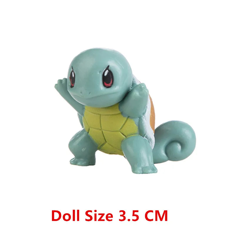Pokemon 4-13Cm New Cartoons Movie Anime Figure Pikachu Mewtwo Charmander Blastoise Gurado Pet Action Model Toy Gifts Good Vibrations