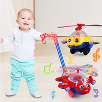 Baby Walker Toy Hand Push Toddler Toy Plane Car Toy Push Along Walking Toy for Kids Children Boys Girls Outdoor Good Vibrations