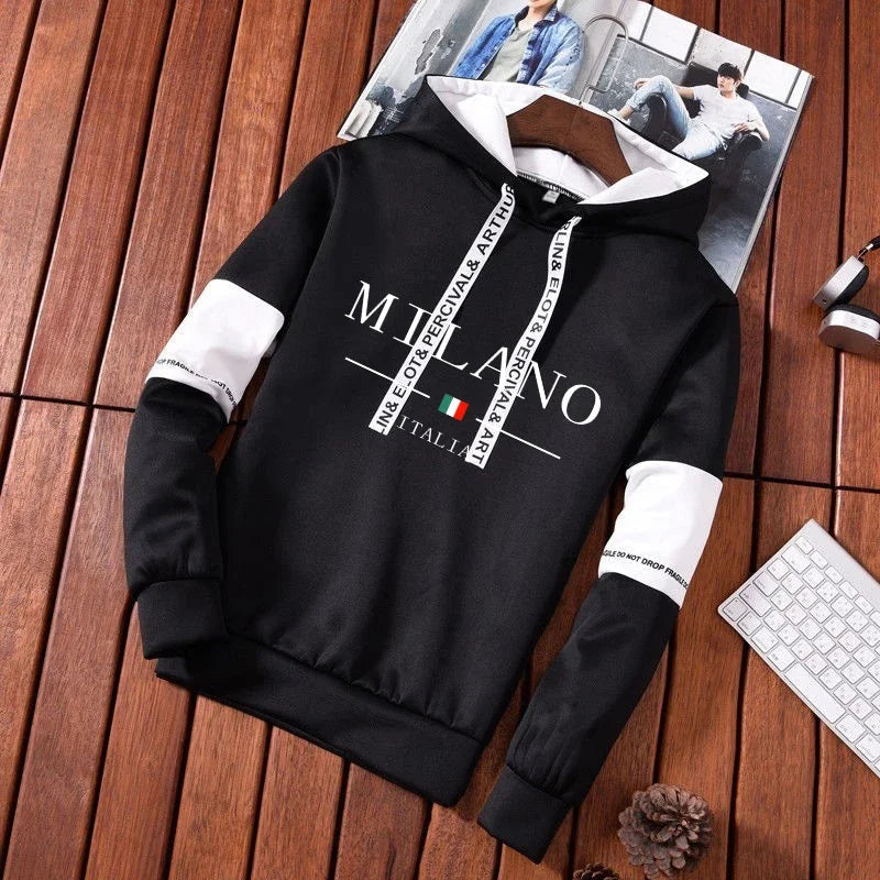 Sports Casual Daily Men's Tracksuit Outdoor Hot Sale Hooded Autumn Winter Single Piece Sweatshirt And Sweatpants Comfort Jogging Good Vibrations