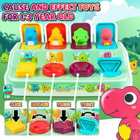 Pop Up Animal Toy, Interactive Baby Toys for 1-3 Year Olds, Montessori Cause & Effect Toys, Early Learning Toys for Toddlers Good Vibrations