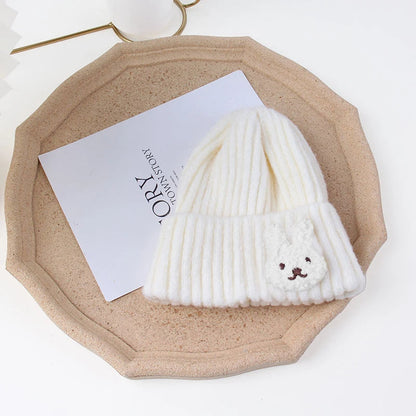 Autumn Winter Baby Hat Soft Warm Knitted Boy Girl Children Beanies Caps Solid Color Crocheted Infant Kids Bonnet Hats 0-3Y Good Vibrations