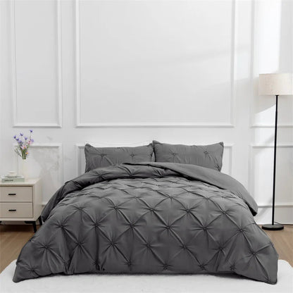 Queen Comfort Set 3Pieces, Gray Bed in a Bag Comforter Set for Bedroom, Beddding Sets without Comforter, Duvet cover&Pillowcases Good Vibrations