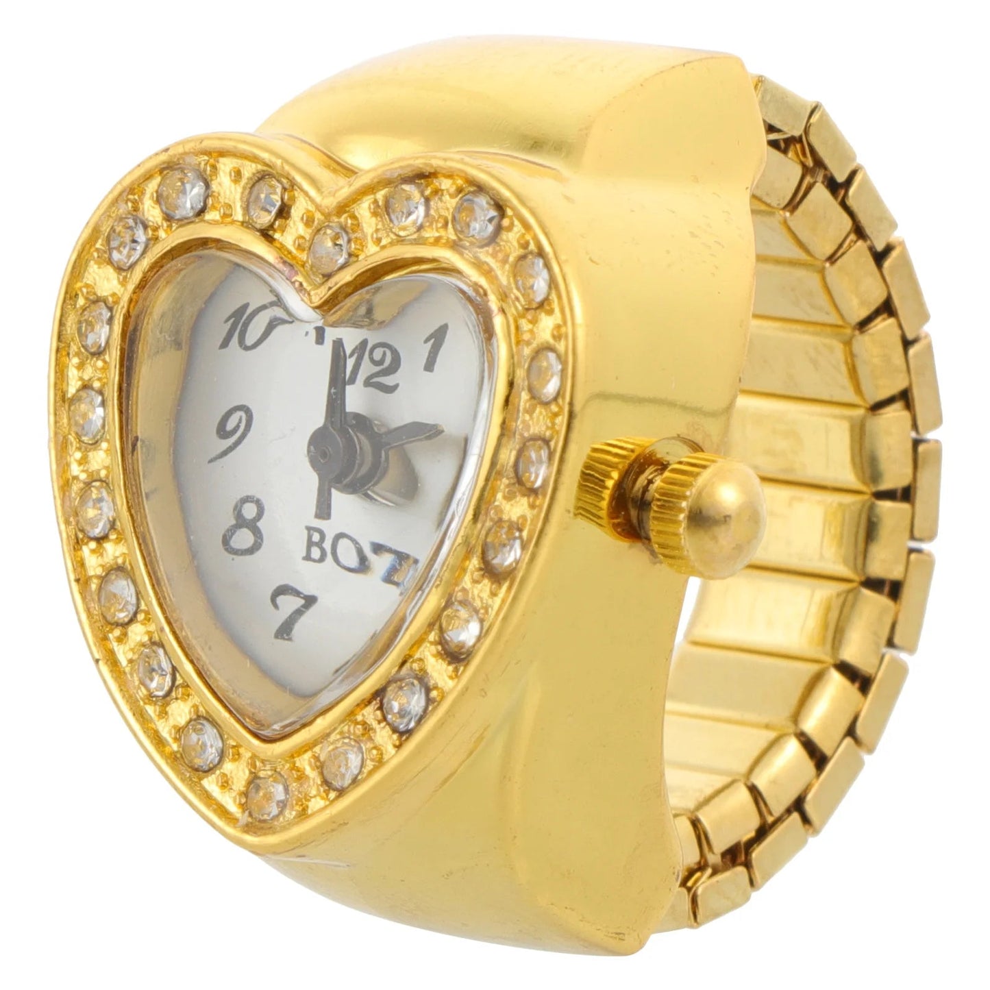 Women Finger Watch Heart Shape Finger Ring Watch Female Valentine's Day Gift Good Vibrations