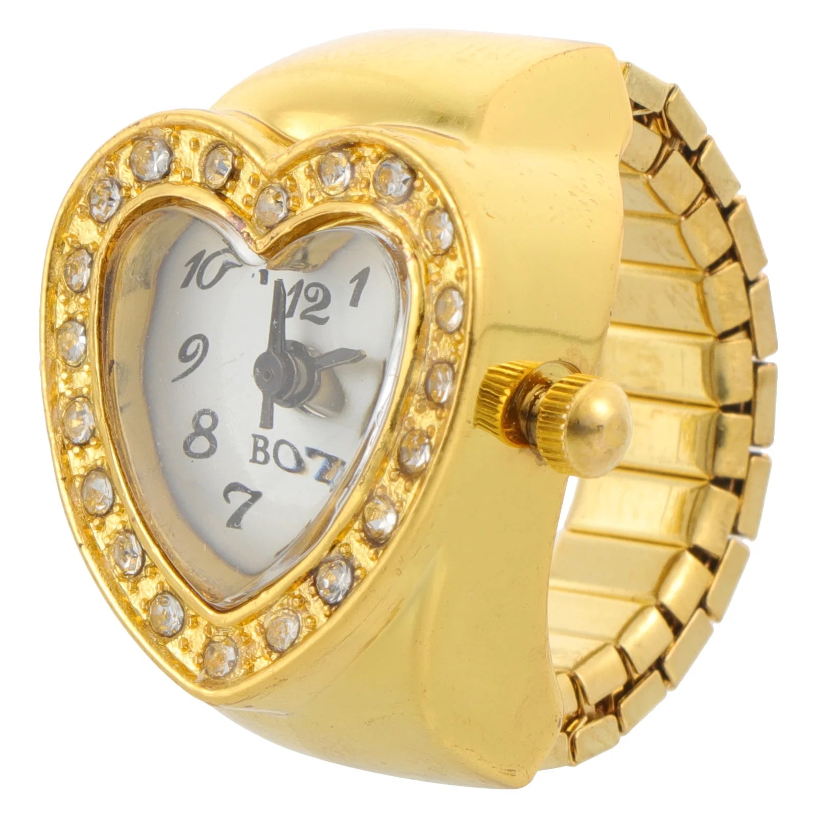 Women Finger Watch Heart Shape Finger Ring Watch Female Valentine's Day Gift Good Vibrations