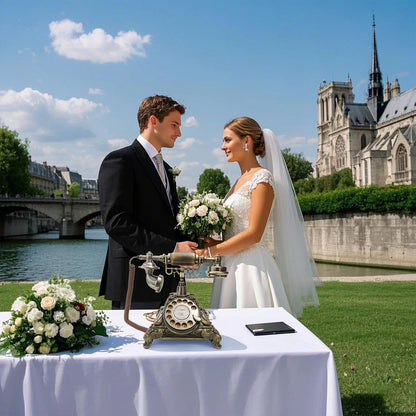 Wedding Audio Guest Book Telephone Classic Retro Rotary Craftsmanship Wedding Guestbook For Confessional Wedding Birthday Party Good Vibrations