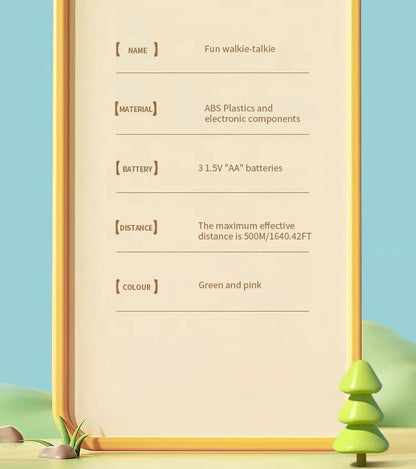 Walkie-talkie mobile phone outdoor cute toy children parent-child intercom machine cartoon boys and girls educational toy gift Good Vibrations