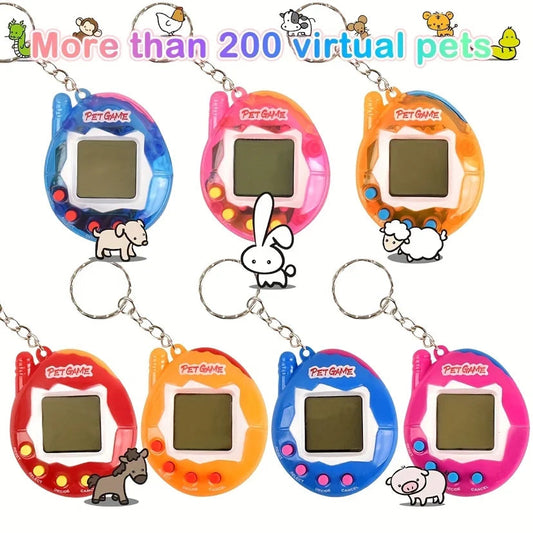 1PC Transparent Electronic Pets Tamagotchi Nostalgic 168 Pets In One Virtual Cyber Digital Nostalgic Funny Toys Pixel Funny Play Good Vibrations