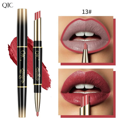 2 In 1 Matte Lipstick lip liner Long lasting waterproof Makeup for women Korean Cosmetics Beauty Make up female Good Vibrations
