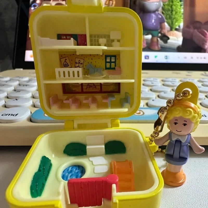 Bandai Polly Pocket Official Articulated Miniature Keychain Authentic Collectible Japanese Model Kit Gift for  Kids Adults Fans Good Vibrations