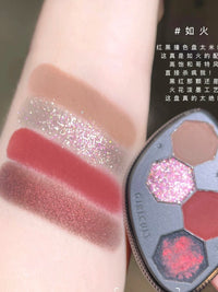 Girlcult 4 Color Eyeshadow Palette Shimmer Black Red Matte Chameleon Eye Shadow Vegan Halloween Make Up Sets Cosmetics Full Set Good Vibrations