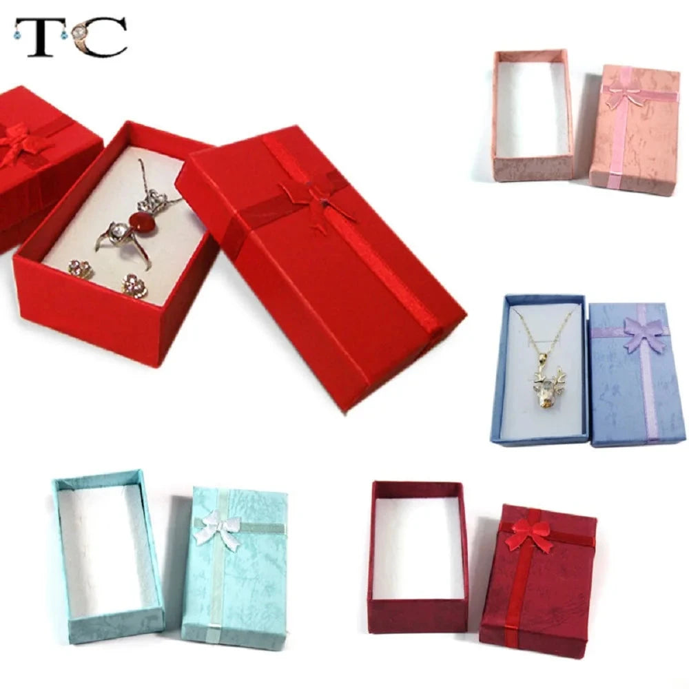Jewelry Organizer Storage Gift Box Necklace Earrings Ring Box Paper Jewellry Packaging Container Good Vibrations