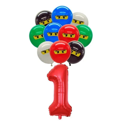 Ninja Them Birthday Party Decorations Kids Disposable Tableware Popcorn Paper Plates Balloons Cup For Boys Baby Shower Supplies Good Vibrations