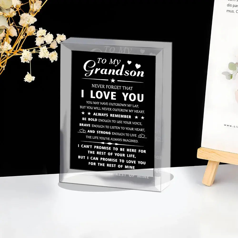 Heartwarming Grandson Gift, Unique Birthday Graduation Christmas Present,Perfect for Family Friends Loved Ones, Special Keepsake Good Vibrations