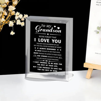 Heartwarming Grandson Gift, Unique Birthday Graduation Christmas Present,Perfect for Family Friends Loved Ones, Special Keepsake Good Vibrations