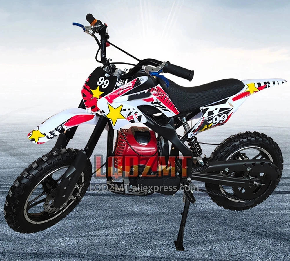49CC 50CC 4-Stroke ATV OFF-road Gasoline Motorcycle Racing MOTO Dirt Bike Motorbike For Adult Children Boy Girl Child Men Women Good Vibrations