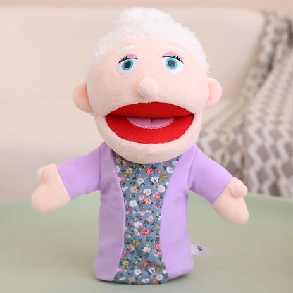 28-33cm Kids Plush Finger & Hand Puppet Popular Activity Boy Girl Role Play Bedtime Story Props Family Role Playing Toys Doll Good Vibrations