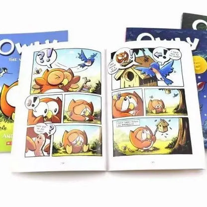 Big Eyed Owl Owly 4-volume set chapter bridge book English reading story picture book Good Vibrations