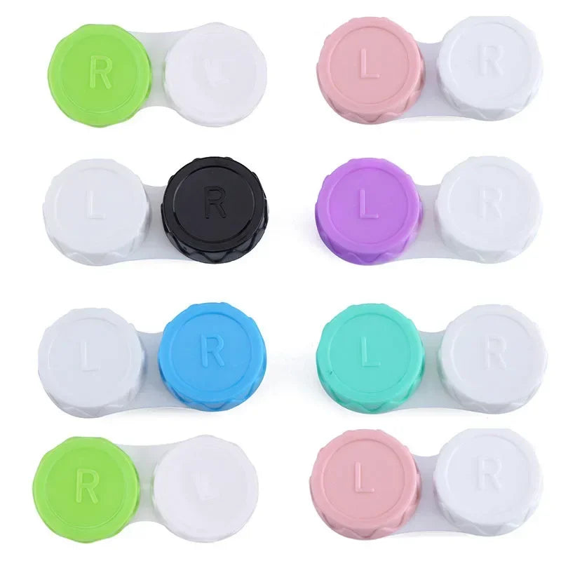 8 Colors Mini Pocket Contact Lens Case  Women Girl Make Up Beauty Pupils Storage Contacts Lense Holder Box Container Mirrors Kit Good Vibrations