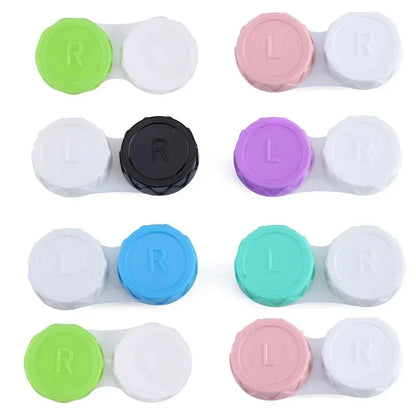 8 Colors Mini Pocket Contact Lens Case  Women Girl Make Up Beauty Pupils Storage Contacts Lense Holder Box Container Mirrors Kit Good Vibrations
