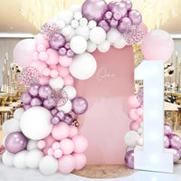 Pink White Balloon Garland Arch Kit Wedding Birthday Party Decorarion Kids Girl Baby Shower Party Supplies Confetti Latex Ballon Good Vibrations