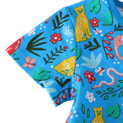 Little maven 2025 Summer New Kids Clothes Baby Girls Children's Clothing Cartoon Animals Dresses 2-7 Years Good Vibrations