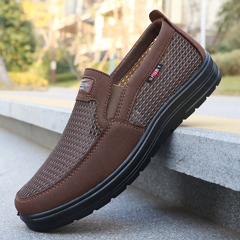 Men's Fashionable Solid Woven Knitted Running Shoes - Lightweight, Breathable, and Non-Slip - Perfect Sports Shoes for Outdoor Activities Good Vibrations